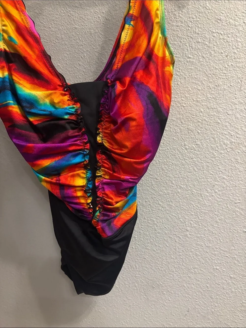 Women’s Multicolor Ruched One-Piece Swimsuit